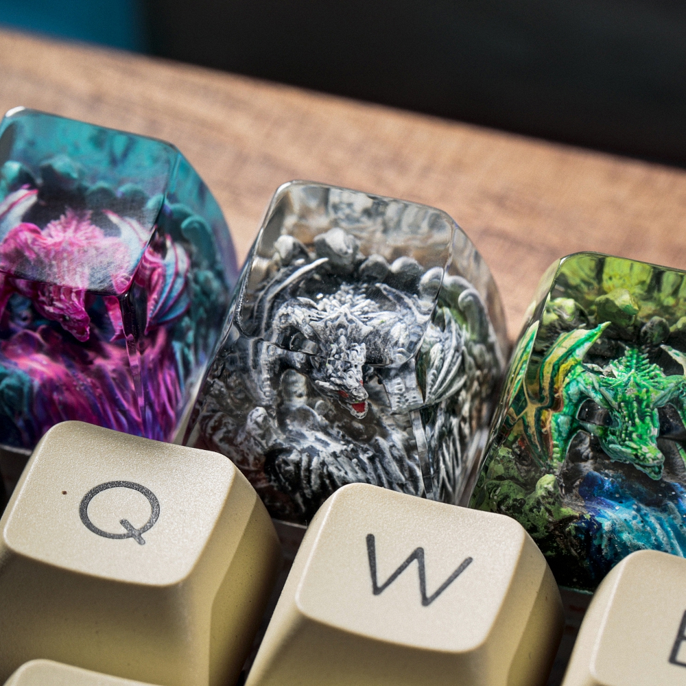 Dragon Artisan Keycap Breakwooden