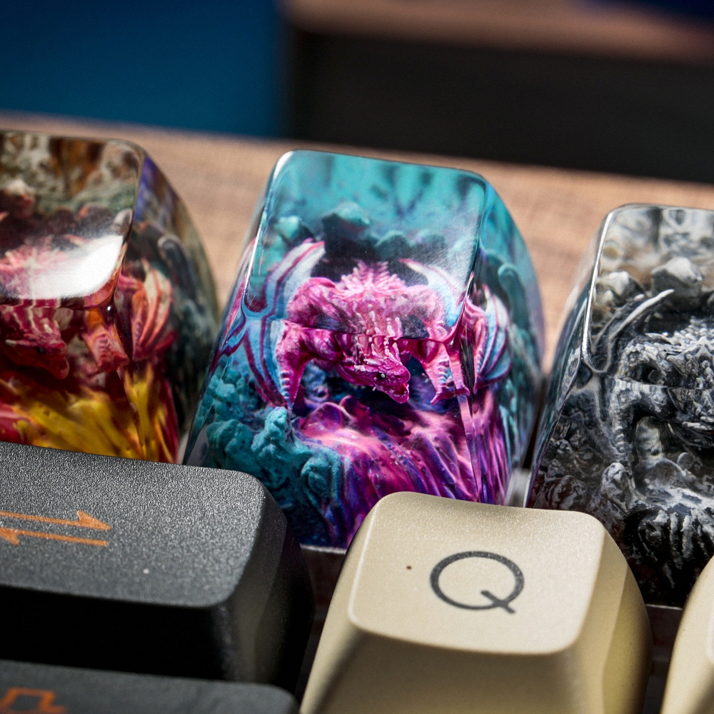 Dragon Artisan Keycap Breakwooden