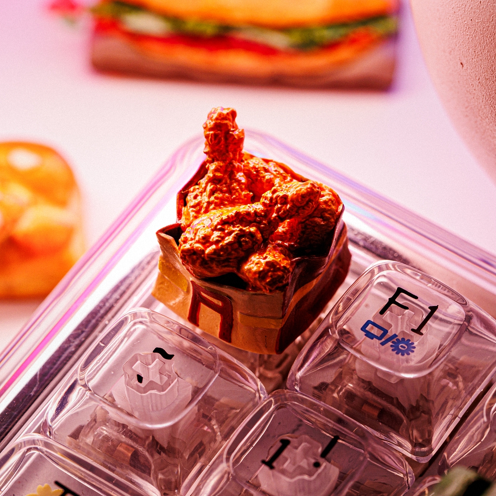Food - Fried Chicken Artisan Keycap Breakwooden