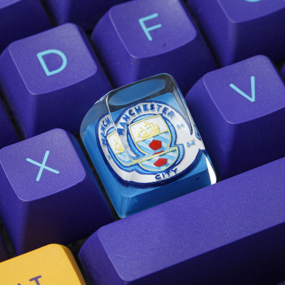 Football Club - Manchester City Artisan Keycap Breakwooden
