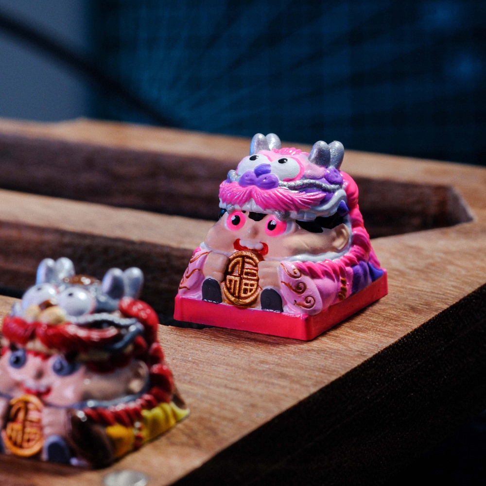 Fortune Cat Artisan Keycap Breakwooden