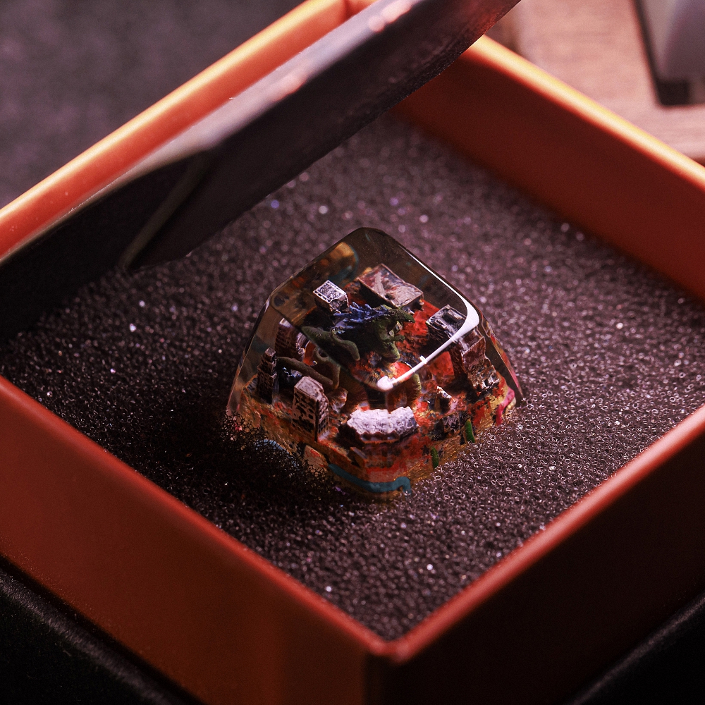 Godzilla In City Keycap Breakwooden 2