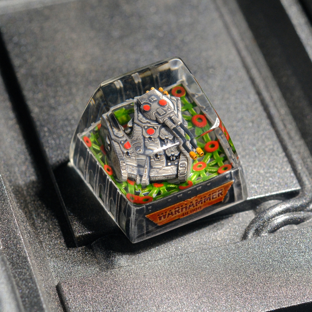 Grey Tank Artisan Keycap Breakwooden