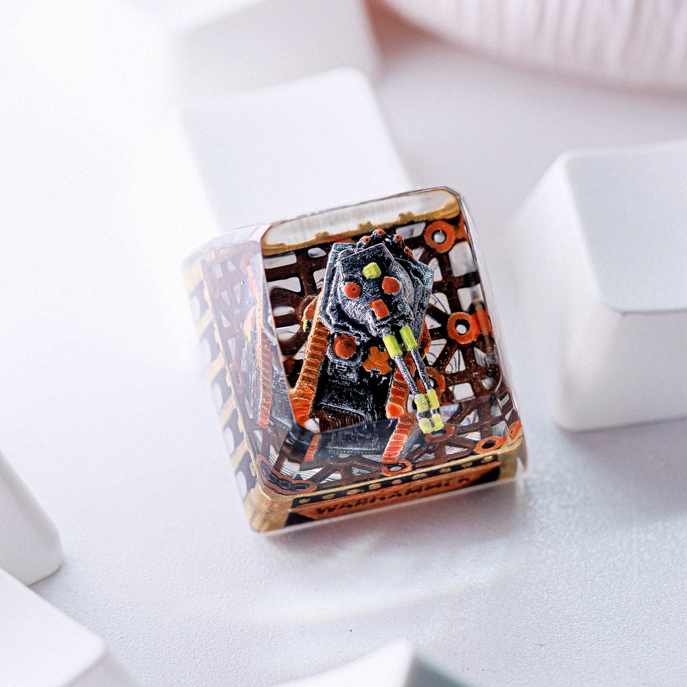 Grey Tank Artisan Keycap Breakwooden 2