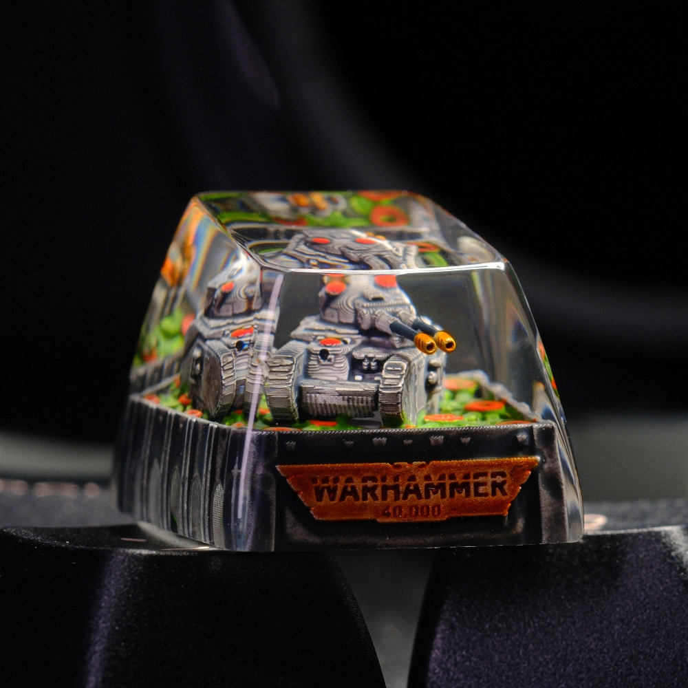 Grey Tank Artisan Keycap Breakwooden 3