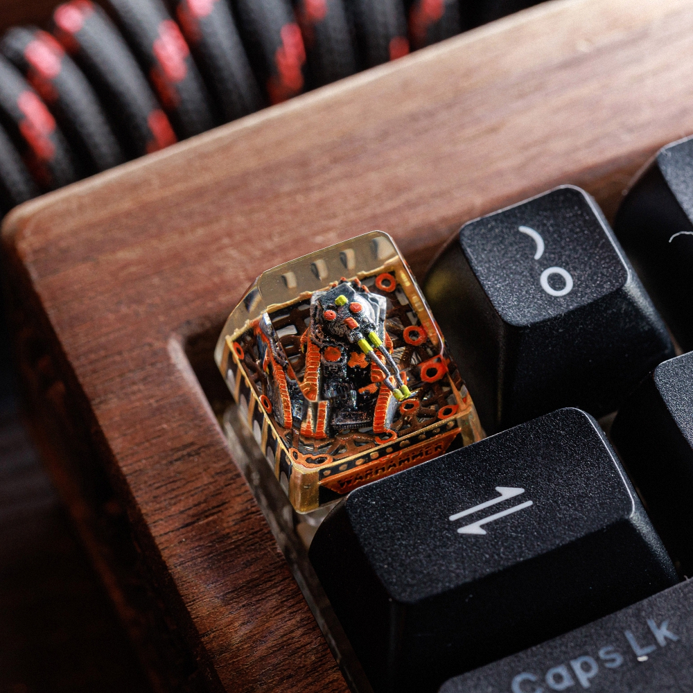 Grey Tank Artisan Keycap Breakwooden 3