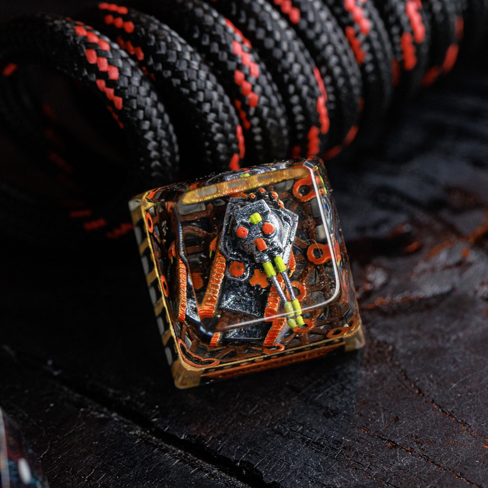 Grey Tank Artisan Keycap Breakwooden 3