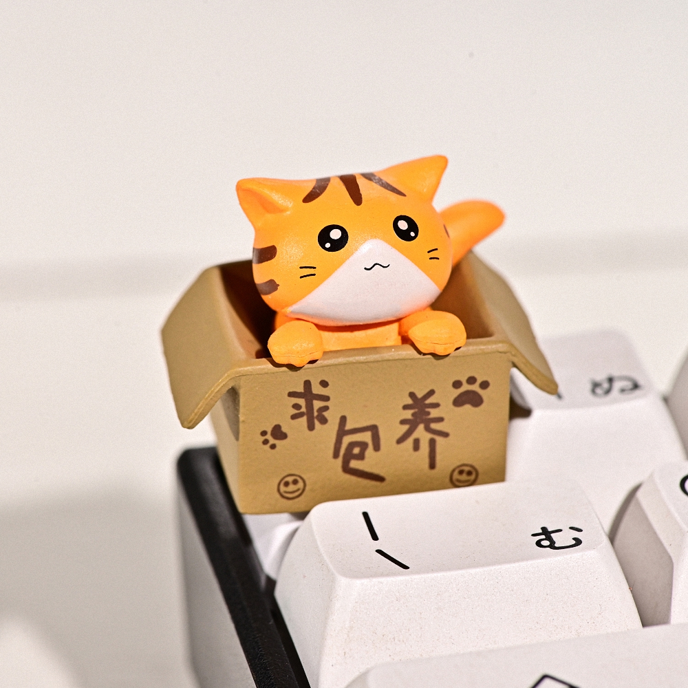 Kute Cat Artisan Keycap Breakwooden