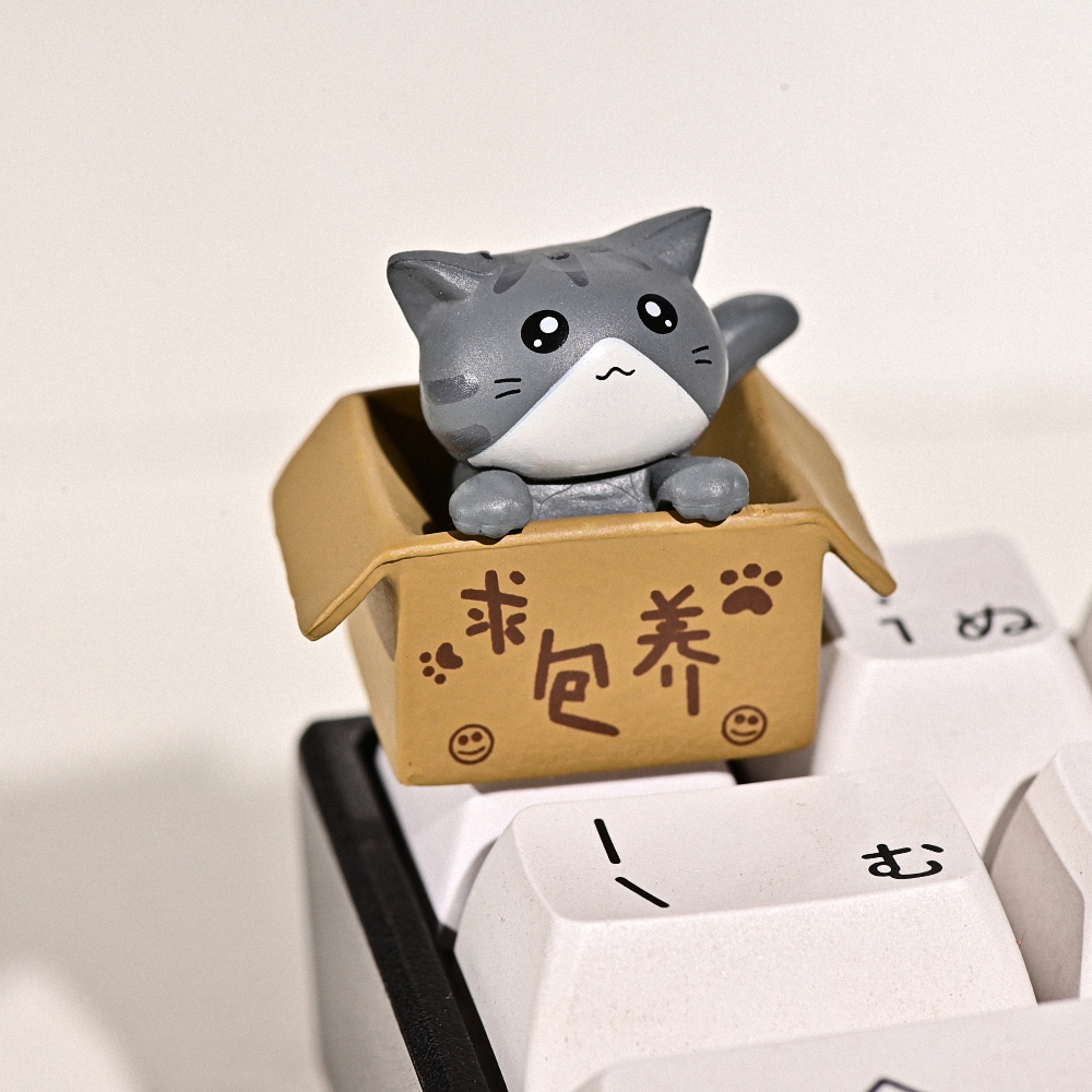Kute Cat Artisan Keycap Breakwooden