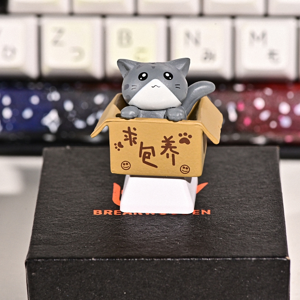 Kute Cat Artisan Keycap Breakwooden