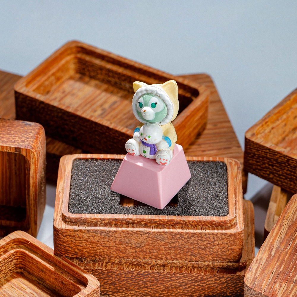 Kute Cat Artisan Keycap Breakwooden 4