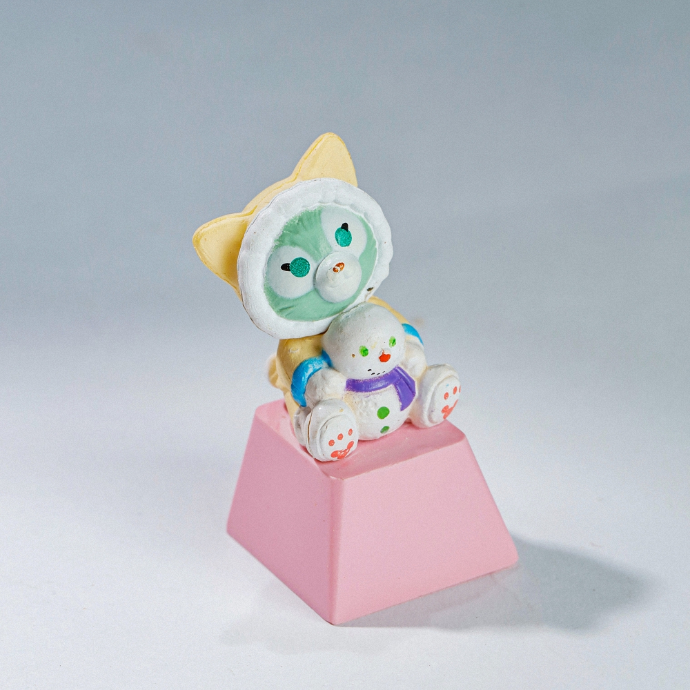 Kute Cat Artisan Keycap Breakwooden 4