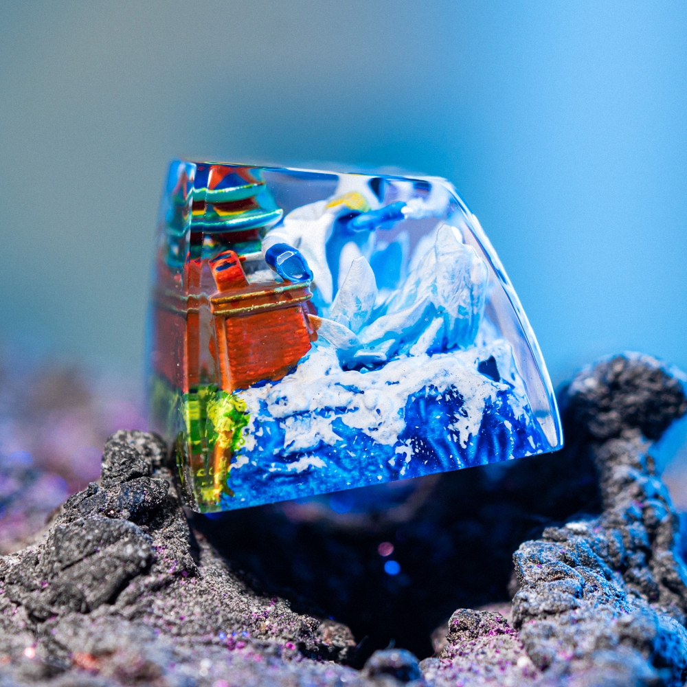 One Piece - Aokiji Kuzan Artisan Keycap Breakwooden