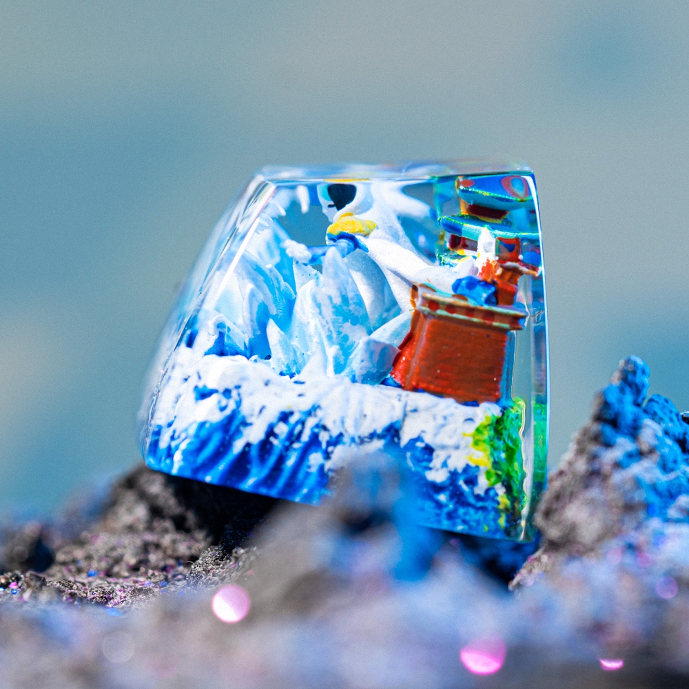 One Piece - Aokiji Kuzan Artisan Keycap Breakwooden