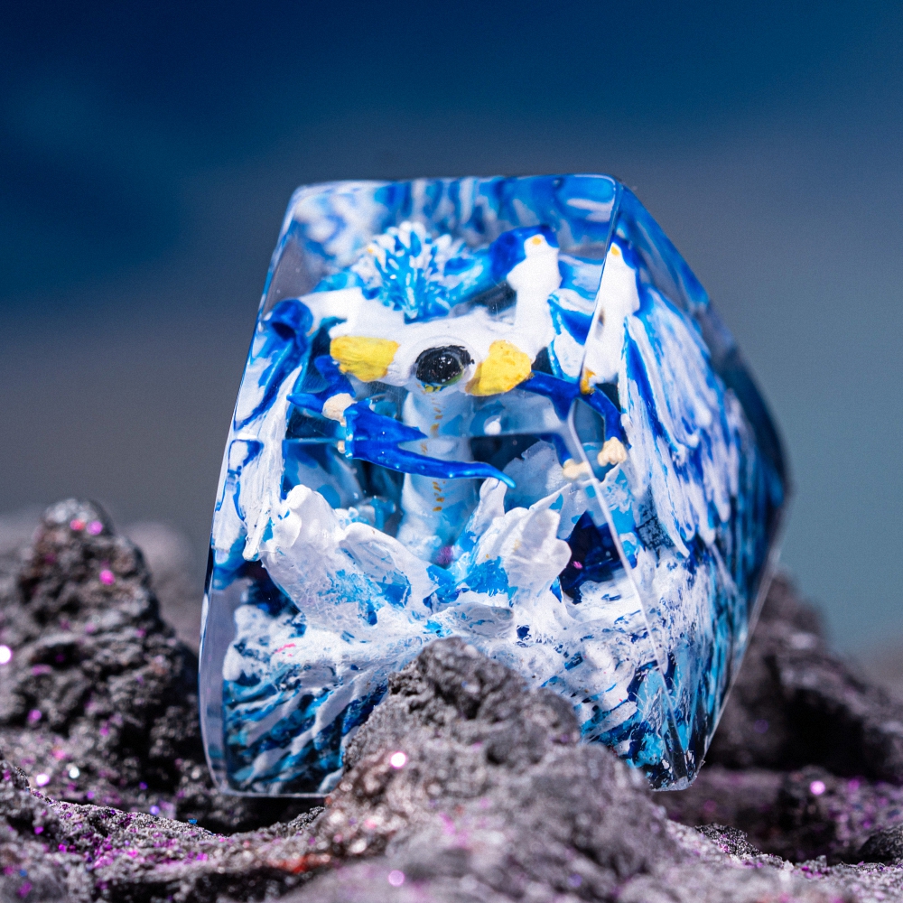 One Piece - Aokiji Kuzan Artisan Keycap Breakwooden