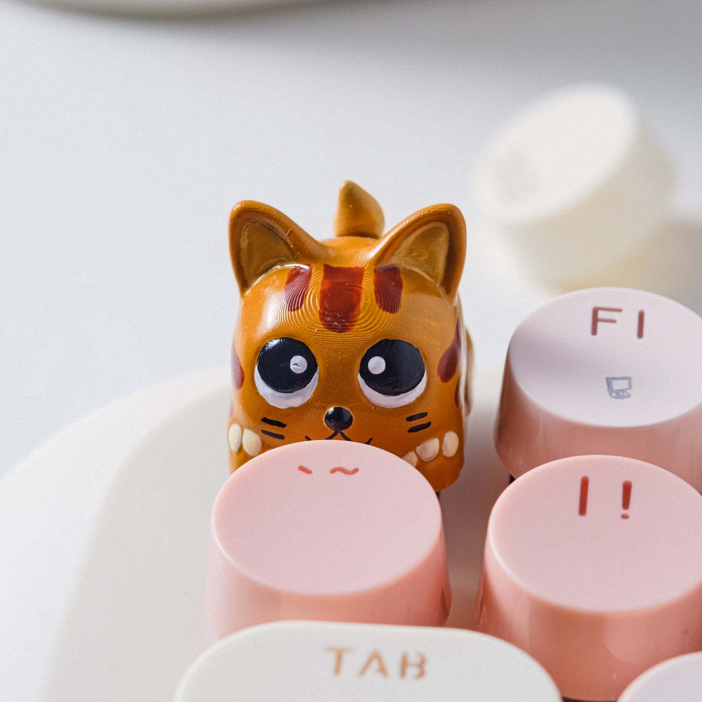 Orange Cat Artisan Keycap Breakwooden