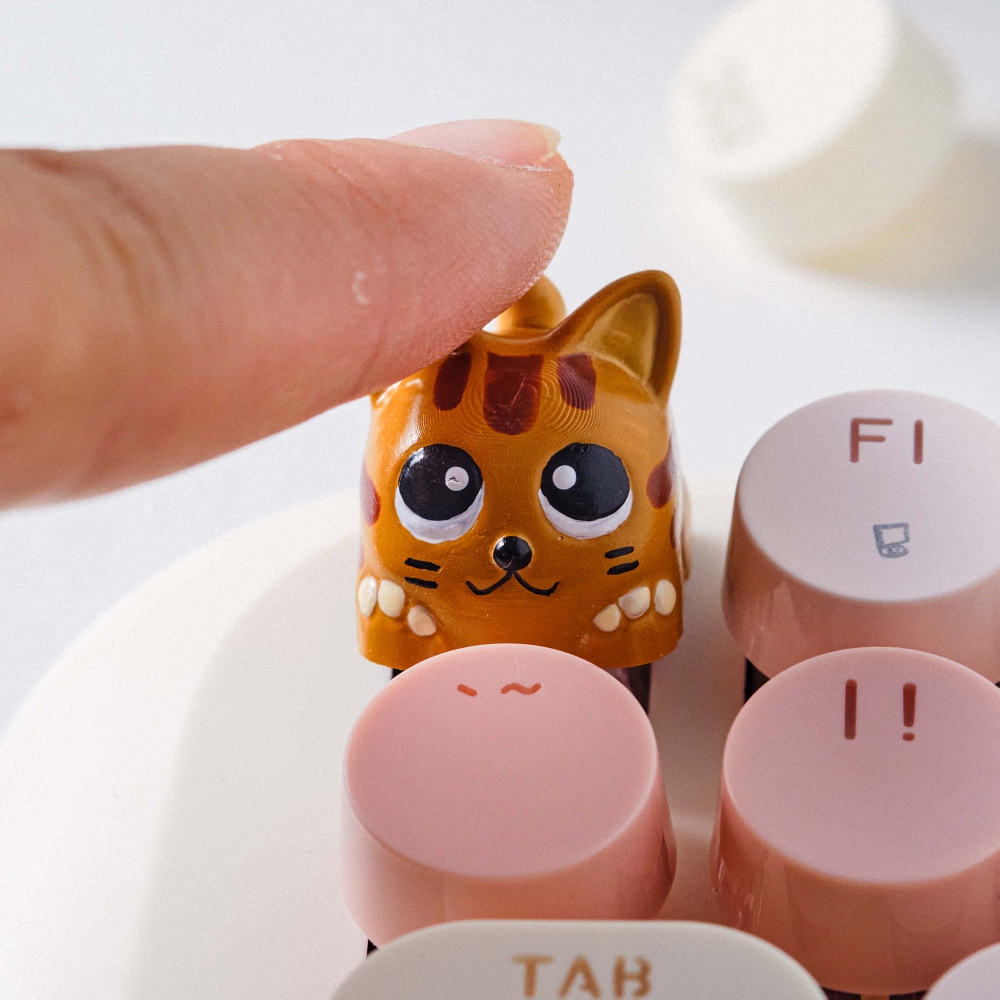 Orange Cat Artisan Keycap Breakwooden