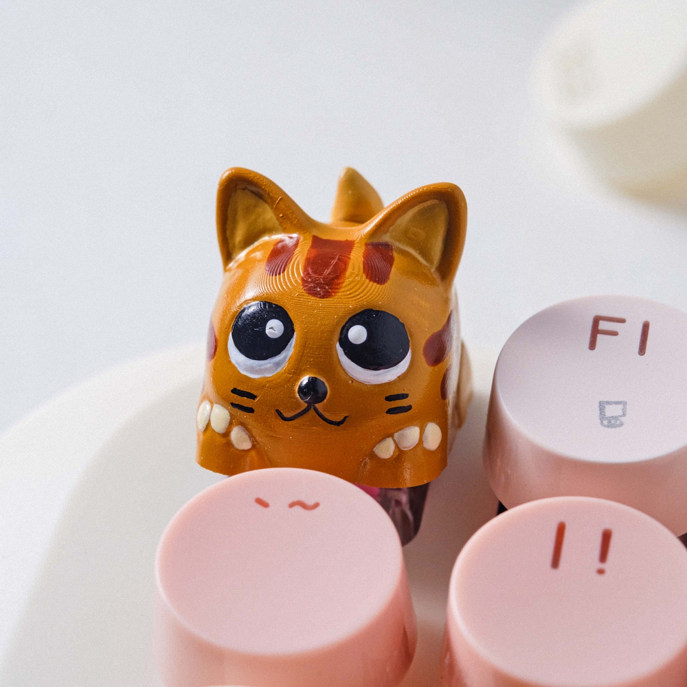 Orange Cat Artisan Keycap Breakwooden