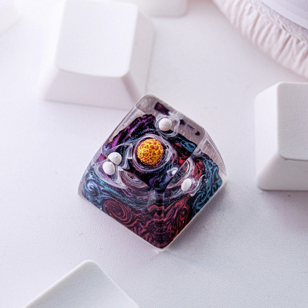 Planet - Galaxy Artisan Keycap Breakwooden 5