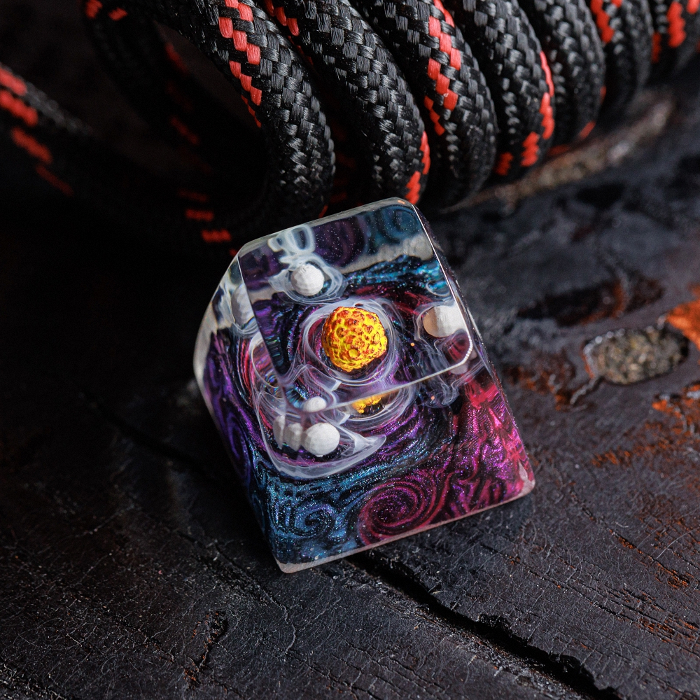 Planet - Galaxy Artisan Keycap Breakwooden 6