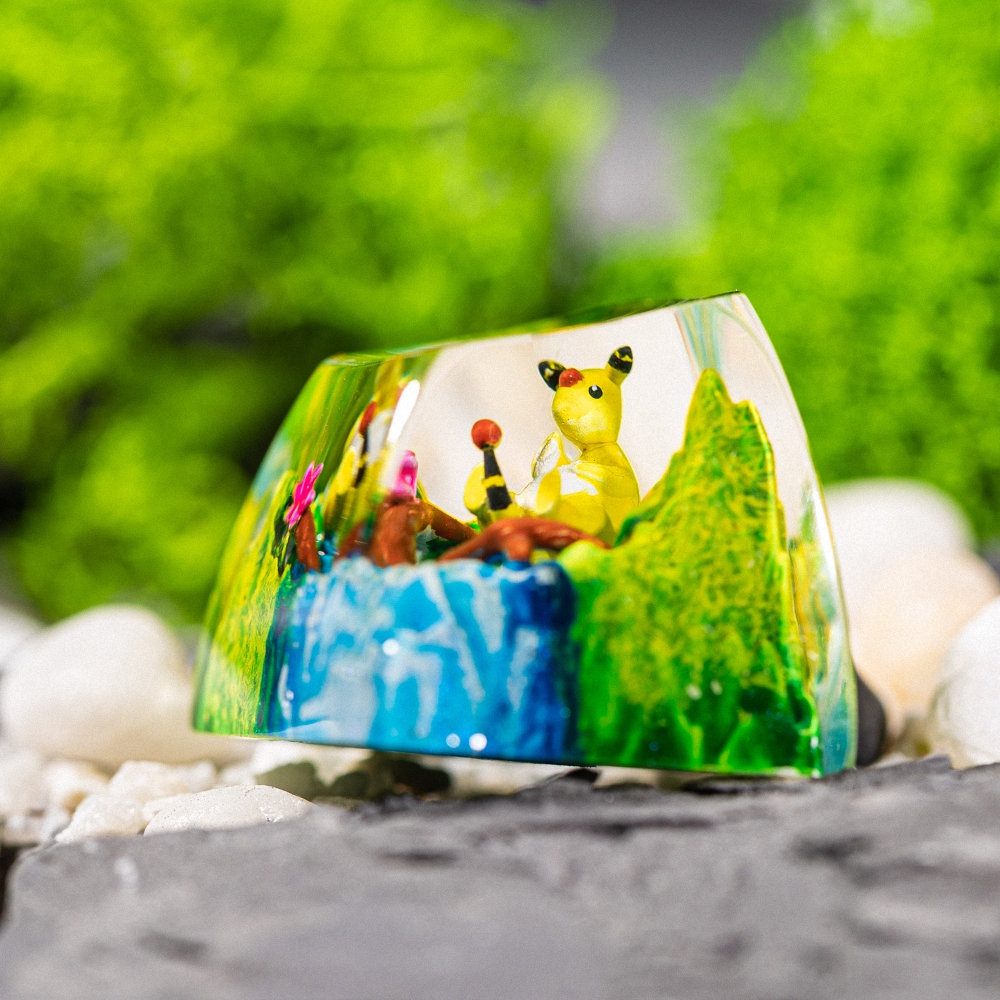 Pokemon - Ampharos Artisan Keycap Breakwooden