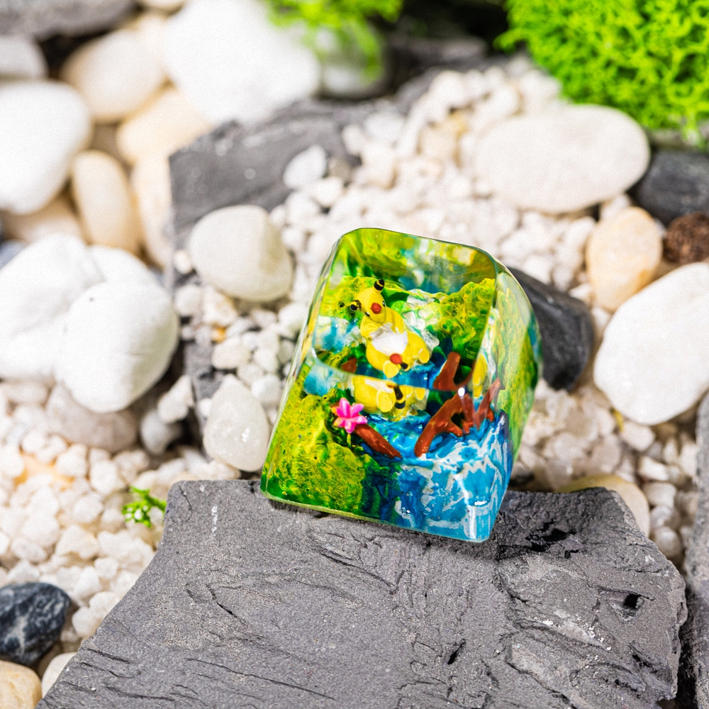 Pokemon - Ampharos Artisan Keycap Breakwooden
