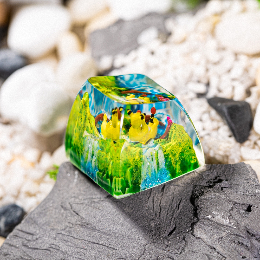 Pokemon - Ampharos Artisan Keycap Breakwooden