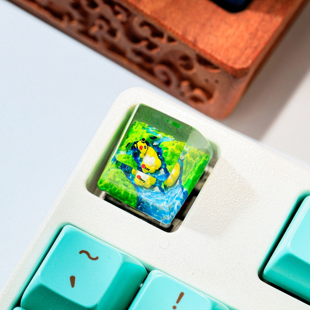 Pokemon - Ampharos Artisan Keycap Breakwooden 2