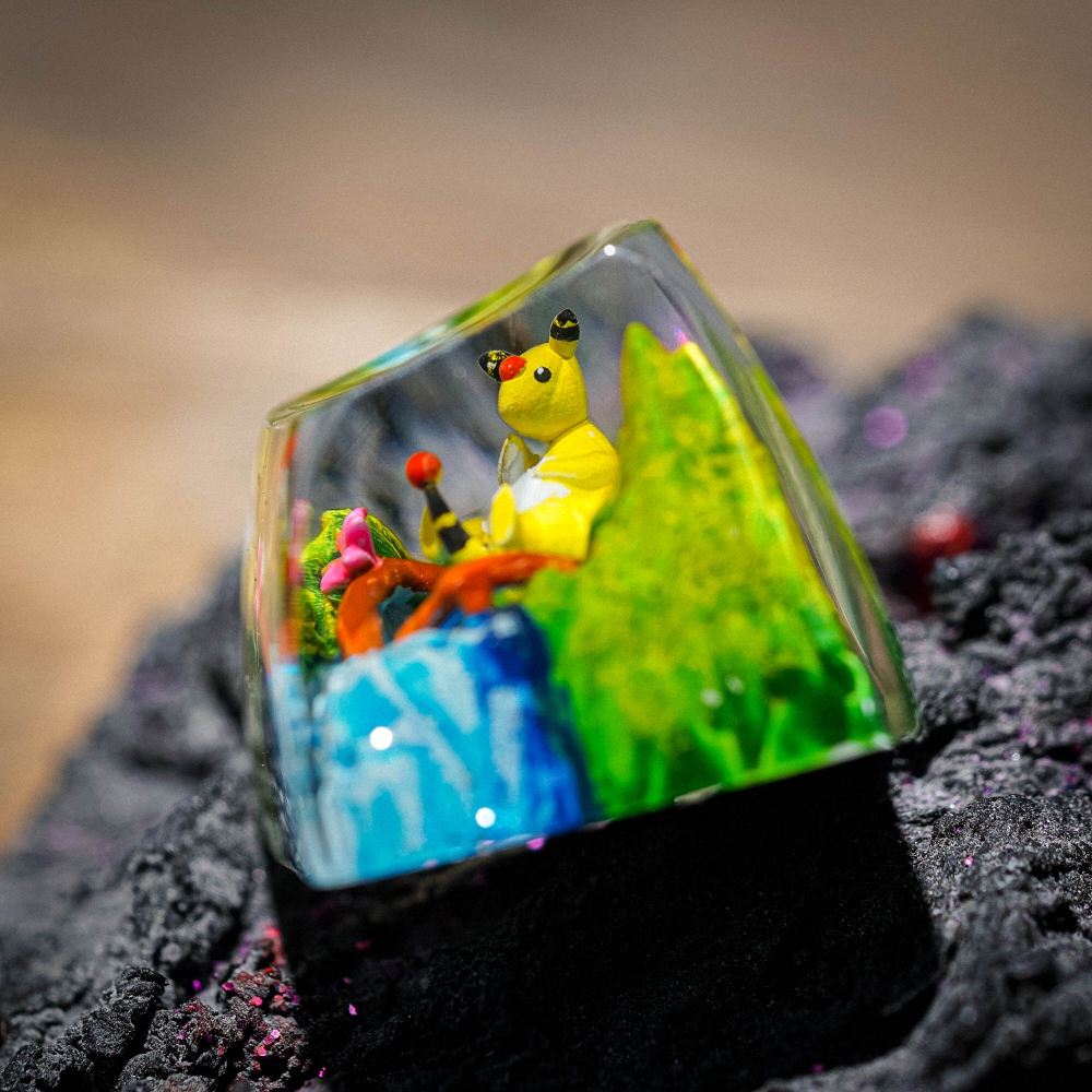Pokemon - Ampharos Artisan Keycap Breakwooden 3