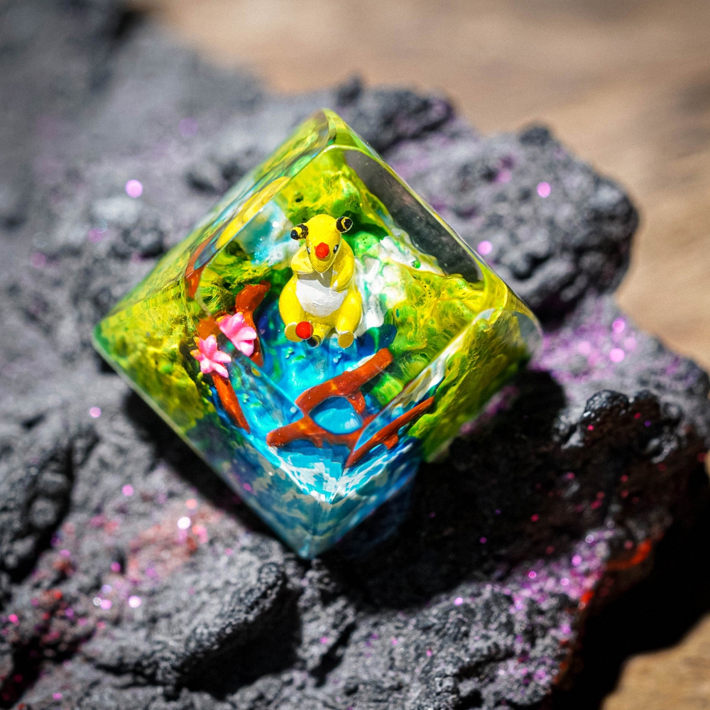 Pokemon - Ampharos Artisan Keycap Breakwooden 3