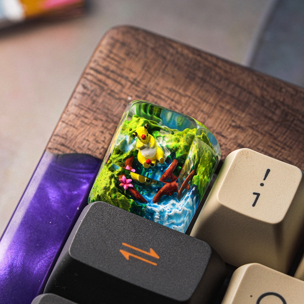 Pokemon - Ampharos Artisan Keycap Breakwooden 4