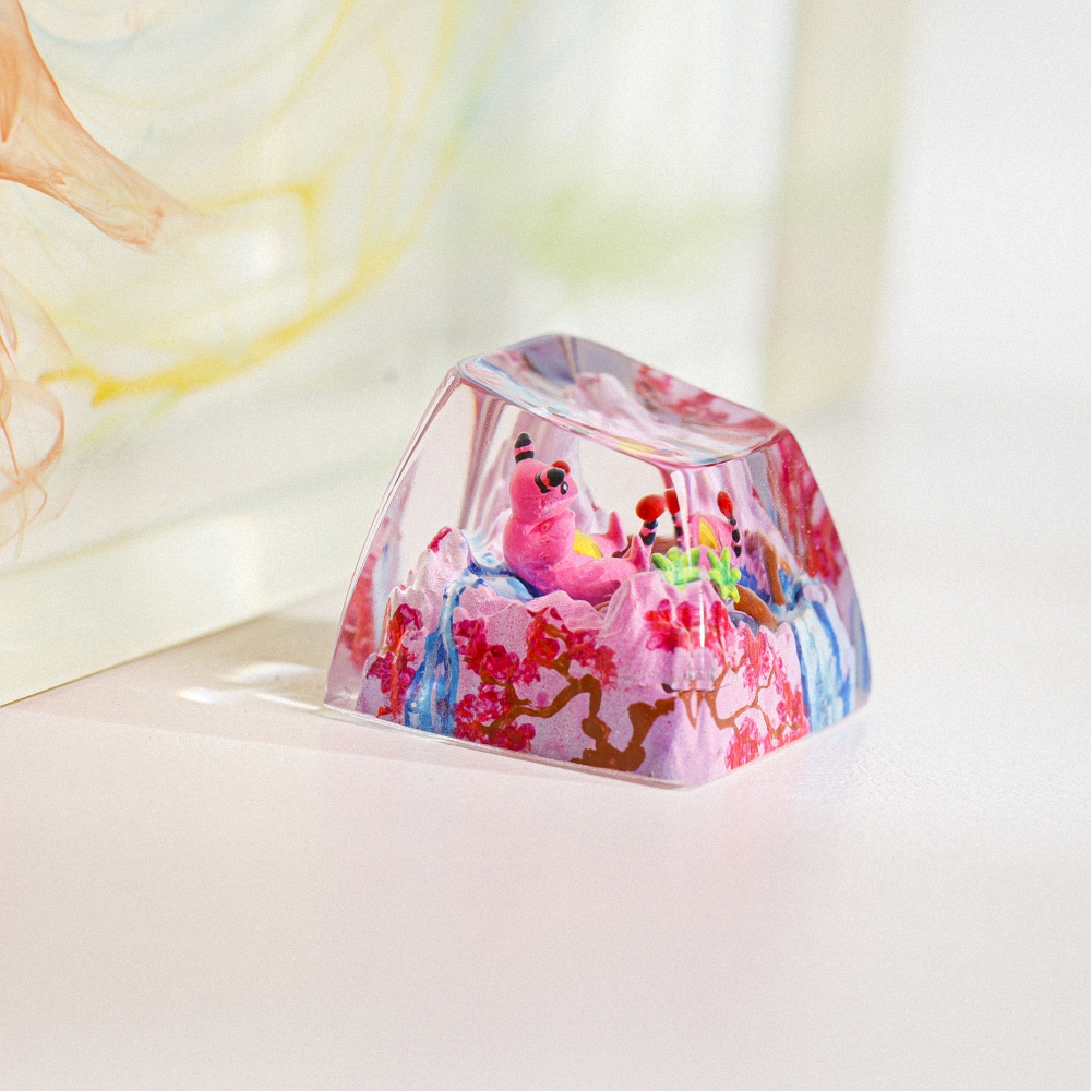 Pokemon - Ampharos Cherry Blossom Artisan Keycap Breakwooden