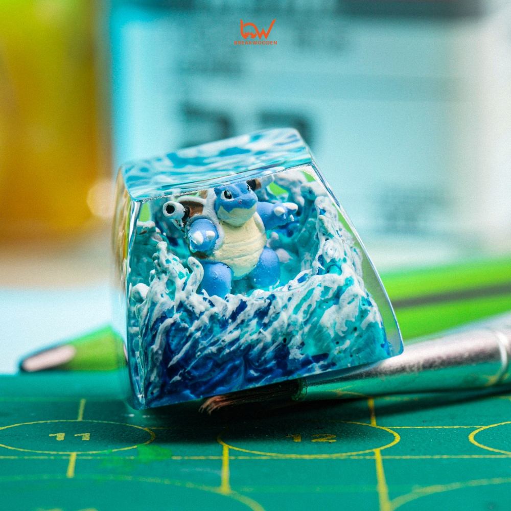 Pokemon - Blastoise Artisan Keycap Breakwooden 4