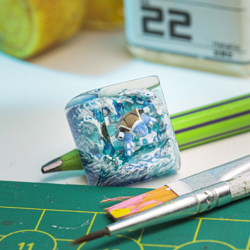 Pokemon - Blastoise Artisan Keycap Breakwooden 4