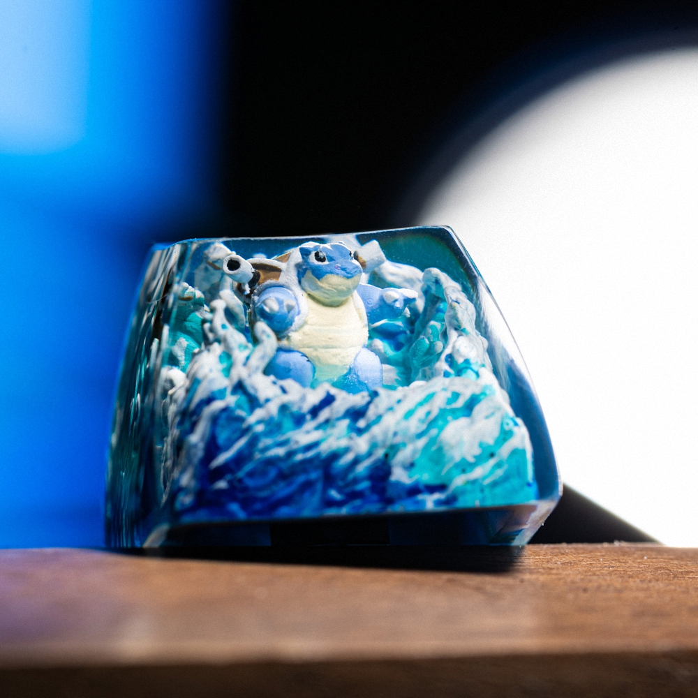 Pokemon - Blastoise Artisan Keycap Breakwooden 7