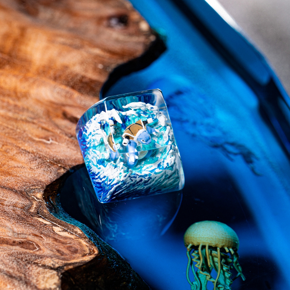 Pokemon - Blastoise Artisan Keycap Breakwooden 7