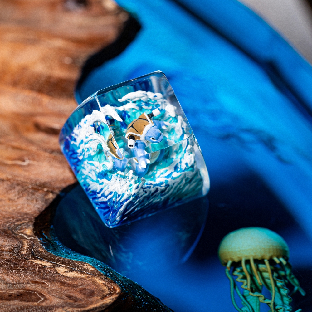 Pokemon - Blastoise Artisan Keycap Breakwooden 7