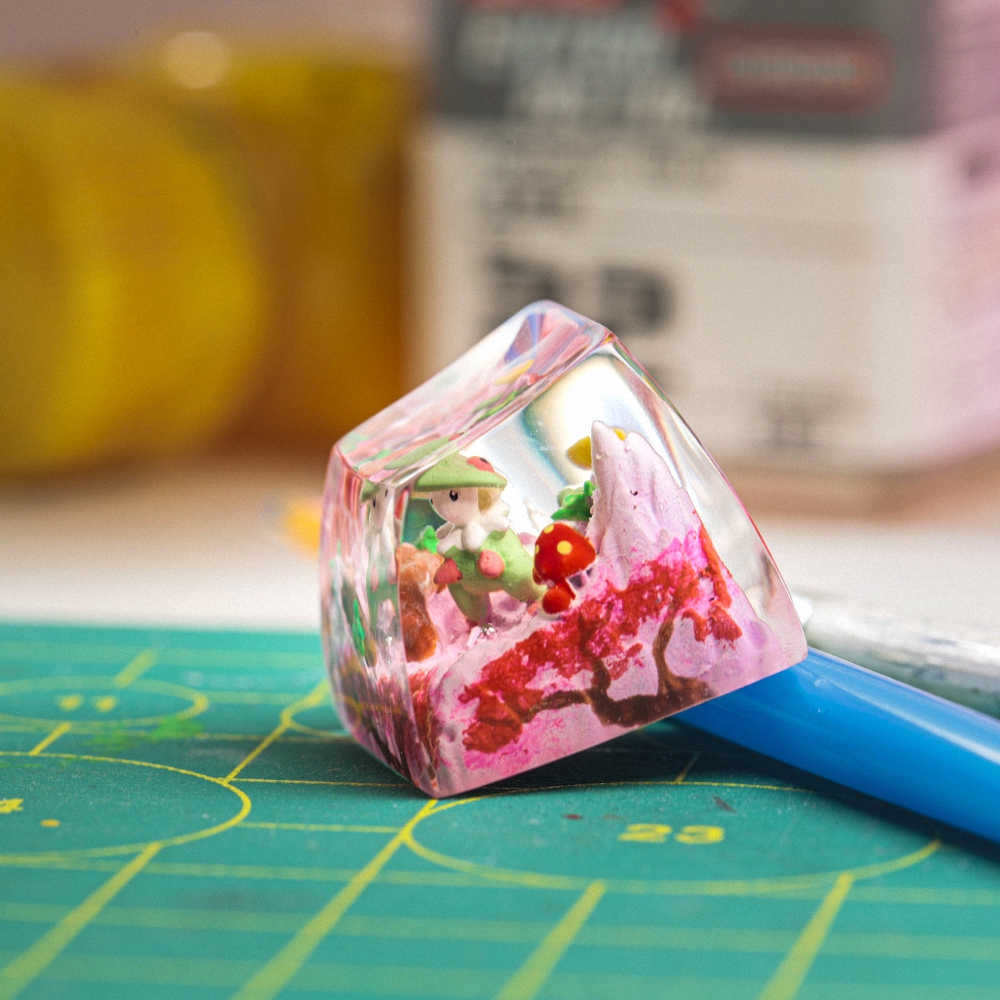 Pokemon - Breloom Cherry Blossom Artisan Keycap Breakwooden