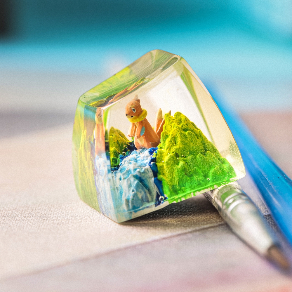 Pokemon - Buizel Artisan Keycap Breakwooden