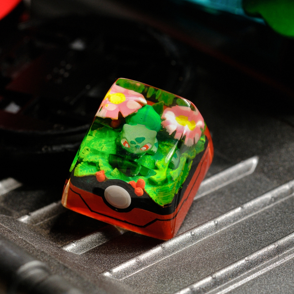 Pokemon - Bulbasaur Artisan Keycap Breakwooden