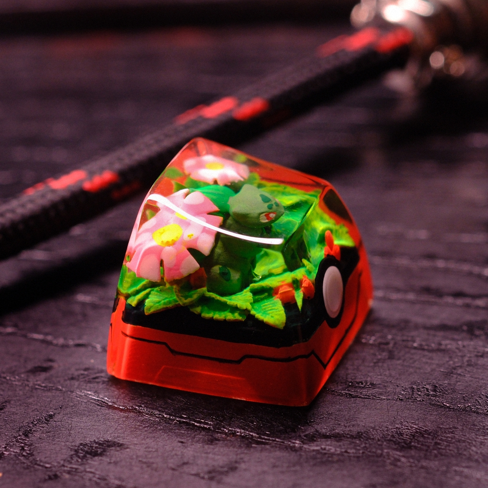Pokemon - Bulbasaur Artisan Keycap Breakwooden