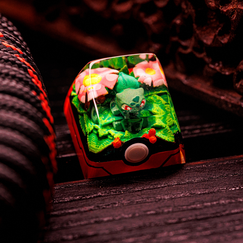 Pokemon - Bulbasaur Artisan Keycap Breakwooden