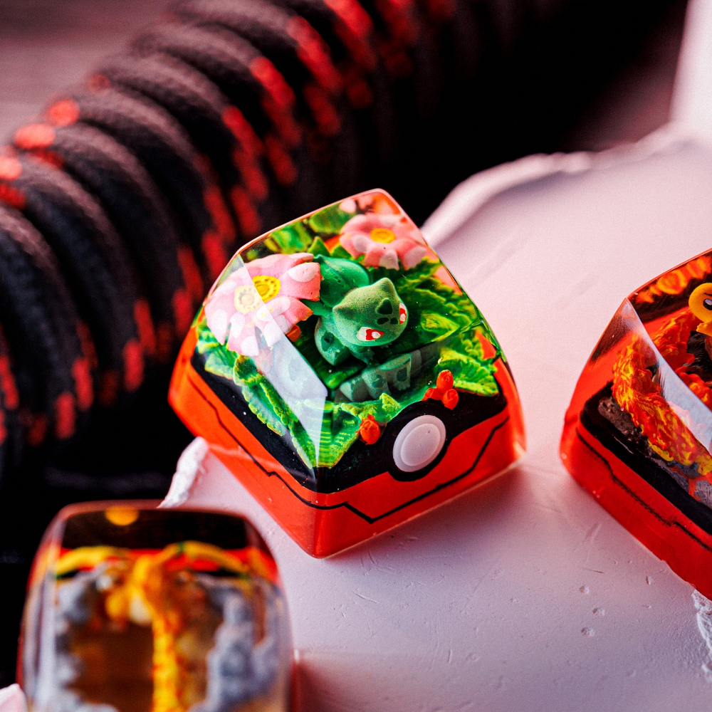 Pokemon - Bulbasaur Artisan Keycap Breakwooden