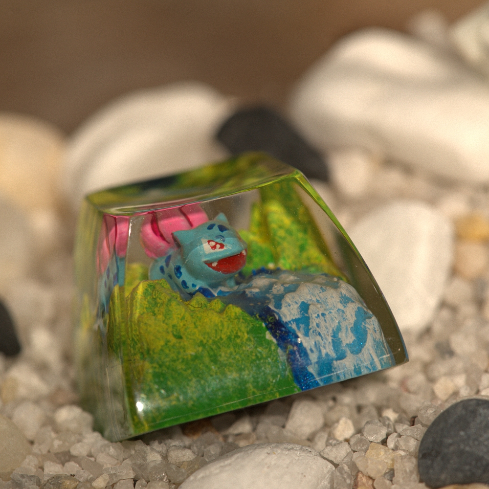 Pokemon - Bulbasaur Artisan Keycap Breakwooden 11