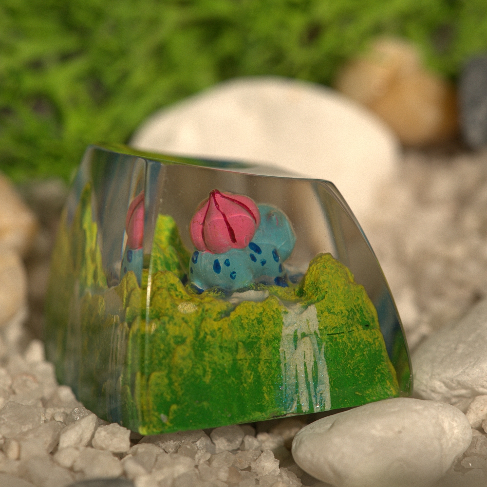 Pokemon - Bulbasaur Artisan Keycap Breakwooden 11