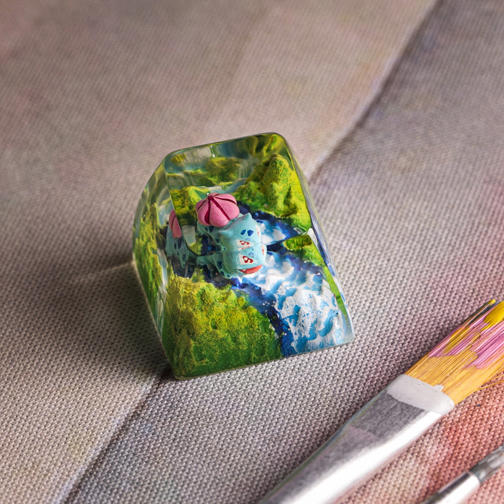 Pokemon - Bulbasaur Artisan Keycap Breakwooden 12