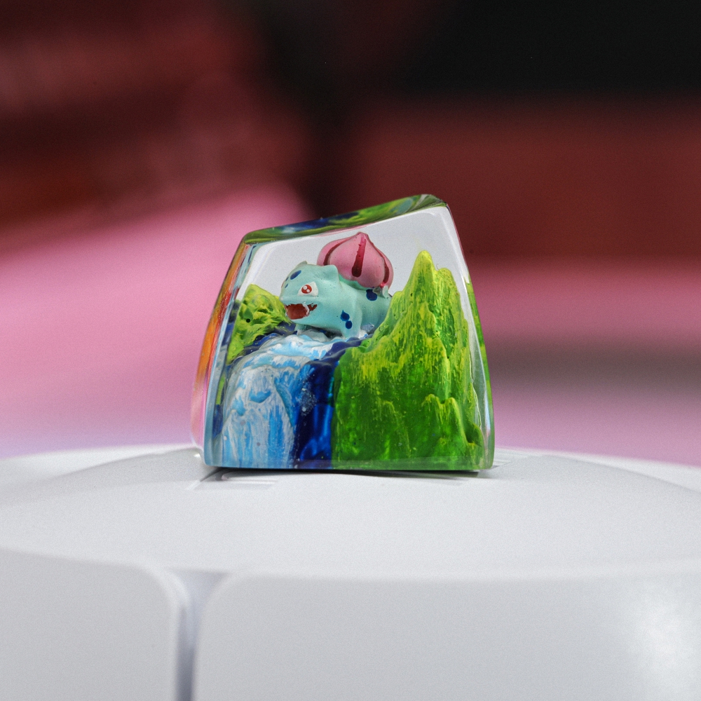 Pokemon - Bulbasaur Artisan Keycap Breakwooden 13