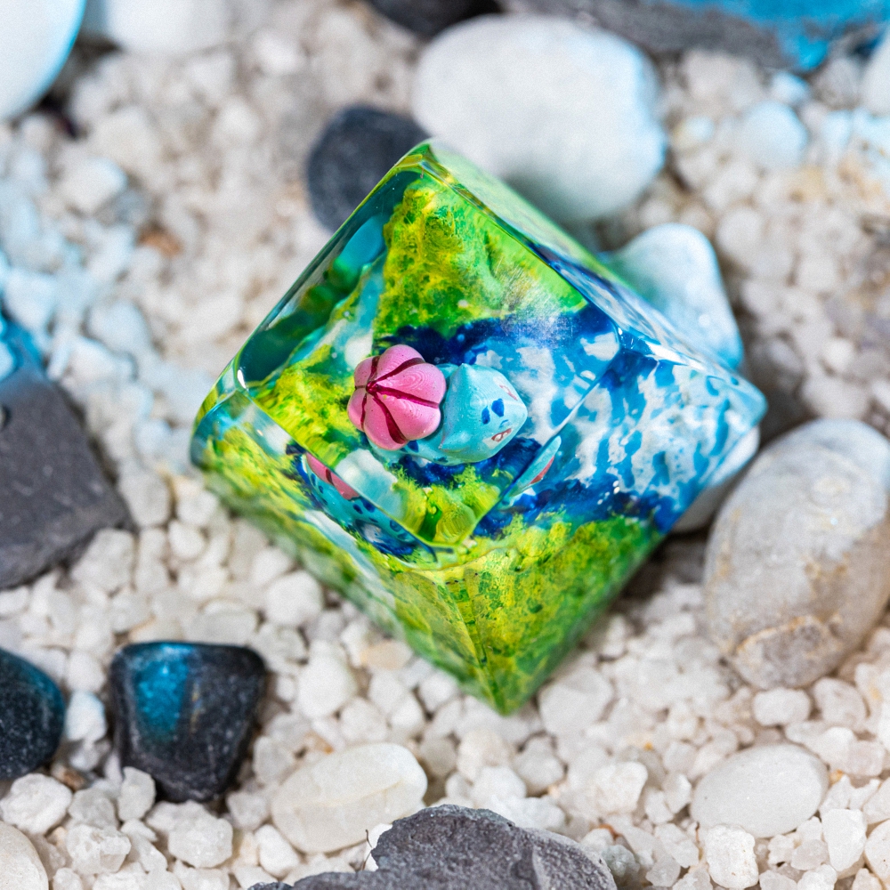 Pokemon - Bulbasaur Artisan Keycap Breakwooden 14