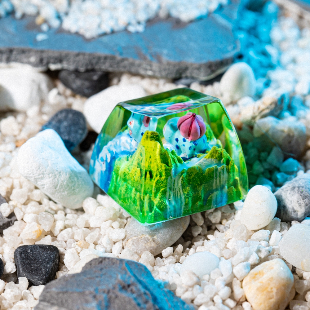 Pokemon - Bulbasaur Artisan Keycap Breakwooden 14