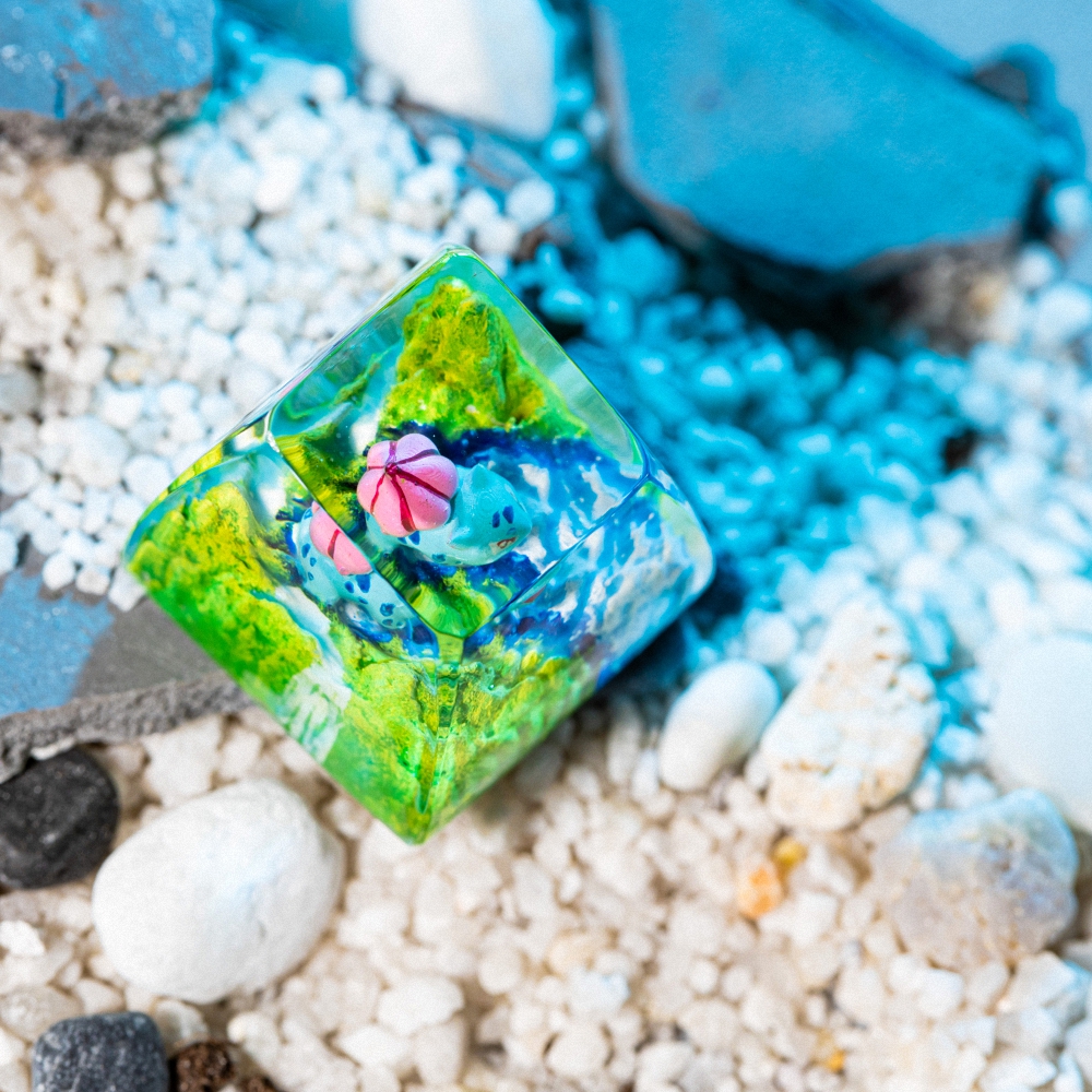 Pokemon - Bulbasaur Artisan Keycap Breakwooden 14